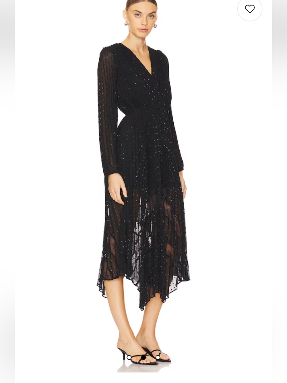 Steve Madden Ari Lacy Pleated Sparkle Dress S